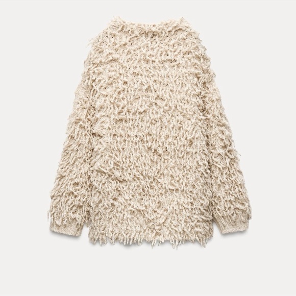 ZARA FRINGED KNIT SWEATER - Picture 6 of 15